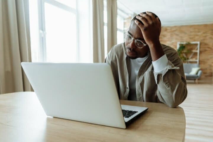 overwhelmed man